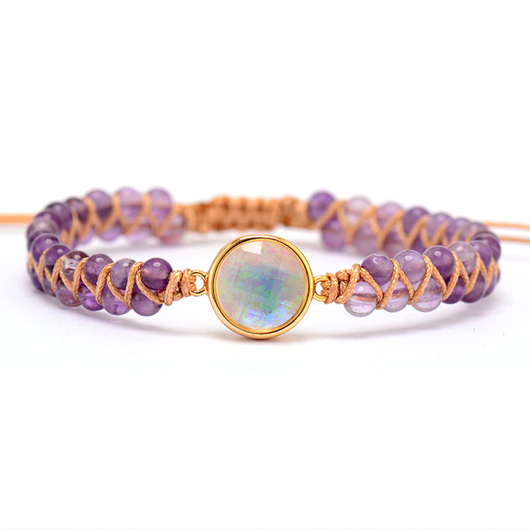 Blue Opal Stone Bracelet in 14k solid Gold – Apollo Jewelry